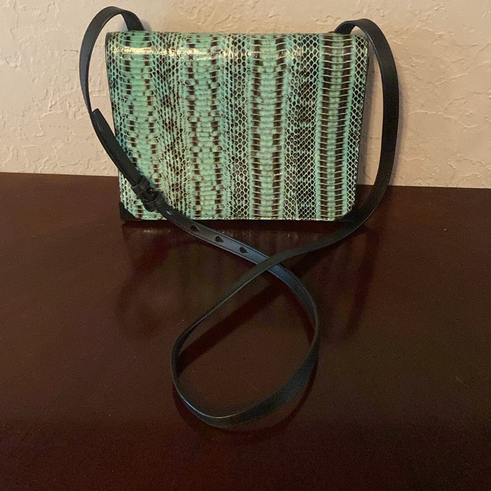 Alexander Wang Skeletal Prisma Bag
Double Envelope Green Black Animal Print